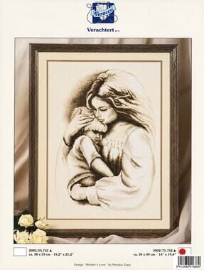 Vintage DMC Counted Cross Stitch Mother's Love Mother & Baby Kit